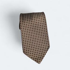 VTG FRAME Beefeater Stylish Brown & Silver Esquire Patterned Tie